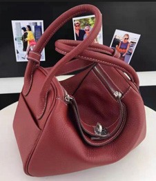 Fake Hermes Purple Lindy 30cm Clemence Handmade Bag HT00255