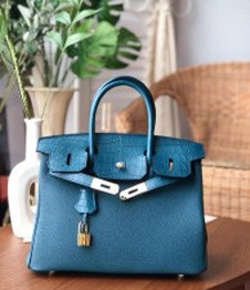 Fashion Hermes Herbag Zip PM 30cm Bag In Blue HT00082