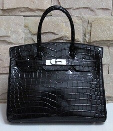 Hermes Birkin 30cm Bag In Black Clemence Leather HT00955