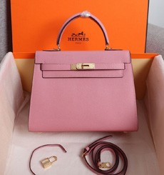 Hermes Multicolor Stripes Kelly 28cm Red Bag HT00594