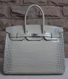 Hermes Grey Epsom Birkin 30cm Handmade Bag HT00901