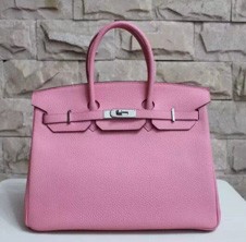 Hot Hermes Birkin Ghillies 30cm In Pink Swift Leather HT00125