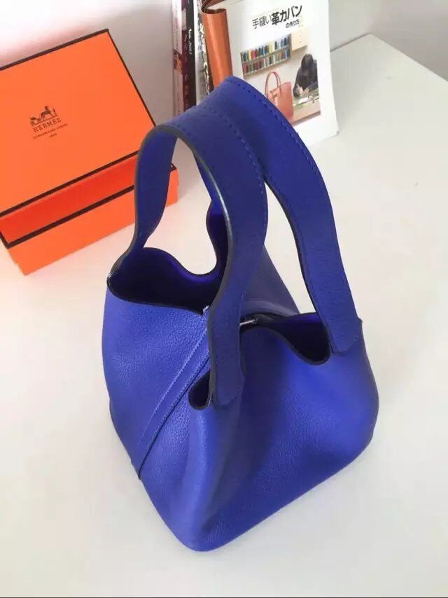 Replica Hermes So Kelly 22cm Bag In Jean Blue Leather HT00071