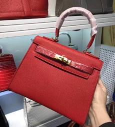 Replica Luxury Hermes Multicolor Stripes Kelly 32cm Red Bag HT01222