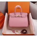 AAA Hermes Crevette Clemence Birkin 25cm Handmade With Shoulder Strap Bag HT00457