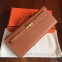 AAA Hermes Gold Swift Kelly Cut Clutch Handmade Bag HT00002
