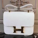 AAA Hermes White Constance MM 24cm Epsom Leather Bag HT00187