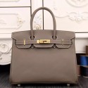 AAAAA Hermes Birkin 30cm 35cm Bag In Etoupe Epsom Leather HT00626