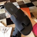 AAAAA Hermes Izmir Sandals In Black Clemence Leather HT00428