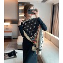 Best Quality Copy Hermes Black H Imprimeur Fou Couvertures d'Ex-Libris Shawl 140cm HT00629