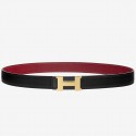 Designer Hermes Mini Constance Belt Buckle &amp; Ruby Epsom 24 MM Strap HT00409