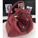 Fake Hermes Purple Lindy 30cm Clemence Handmade Bag HT00255