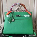 Hermes Bamboo Clemence Kelly 28cm Bag HT01127
