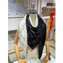 Hermes Black Pirouette au Galop Shawl HT00367