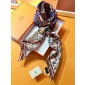 Hermes Casaque Stole In Navy And Blue Cashmere HT00672