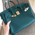 Hermes Malachite Clemence Birkin 30cm Handmade Bag HT00611