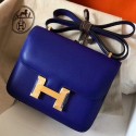Hermes Mini Constance 18cm Epsom Blue Electric Bag HT00275