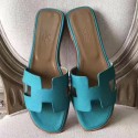Hermes Oran Sandals In Lagon Epsom Leather HT00481