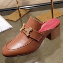 Hermes Paradis Mule In Camarel Calfskin Leather HT00118