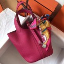 Hermes Peach Picotin Lock MM 22cm Handmade Bag HT00004