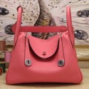 Hermes Rose Lipstick Clemence Lindy 30cm Bag HT01043