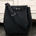 Hermes So Kelly 22cm Bag In Black Leather HT00362