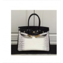 Hermes White Epsom Birkin 30cm Handmade Bag HT20925