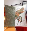Hermes White Pirouette au Galop Shawl HT00927