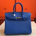 Hot Hermes Blue Epsom Birkin 25cm Handmade Bag HT00523