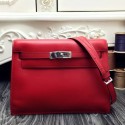 Imitation AAAAA Hermes Kelly Danse Bag In Red Swift Leather HT00694