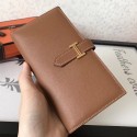 Imitation High Quality Hermes Brown Epsom Bearn Gusset Wallet HT00242