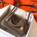 Knockoff Hermes Taupe Lindy 26cm Clemence Handmade Bag HT01101