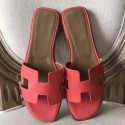 Luxury Hermes Oran Sandals In Rose Azalee Epsom Leather HT00414