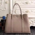 Replica Hermes Medium Garden Party 36cm Tote In Grey Leather HT00740