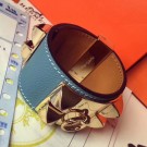 Hermes Blue Jean Epsom Collier de Chien Bracelet Size S HT00081