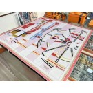 Hermes Saumon Le Jardin De La Maharani Silk Shawl HT01177
