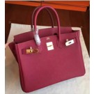 Luxury Hermes Red Box Birkin 25cm Handmade Bag HT01210