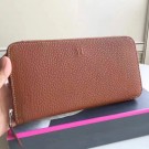 Replica Hermes Brown Clemence Azap Zipped Wallet HT00856
