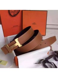 AAA 1:1 Hermes Brown Epsom Kits Belt Constance Buckle HT00790