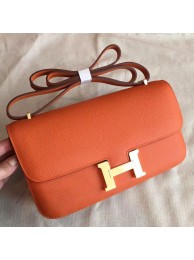 AAA Hermes Orange Epsom Constance Elan 25cm Bag HT01253