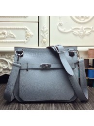 AAAAA Hermes Blue Lin Large Jypsiere 34cm Bag HT00826