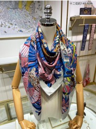 AAAAA Hermes Corail Les tresors d'un Artiste Silk Scarf HT00286