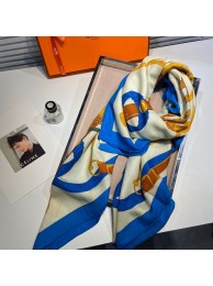 AAAAA Hermes Orange Les tresors d'un Artiste Silk Scarf HT00030