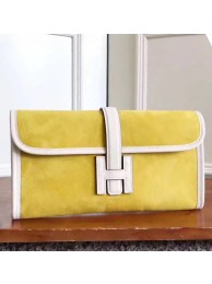 Best 1:1 Hermes Yellow Suede Jige Elan 29 Clutch Bag HT01118