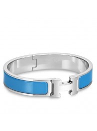 Best Quality Hermes Blue Enamel Clic H PM Bracelet HT00766