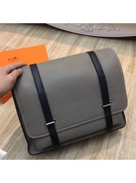 Cheap Hermes Bicolor Steve 35 Messenger Grey Bag HT01361