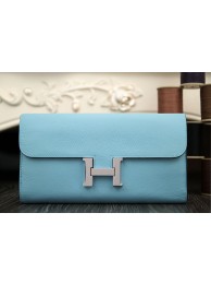 Copy Hermes Constance Wallet In Light Blue Epsom Leather HT00851