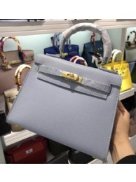 Designer Replica Hermes Bule Picnic Kelly Mini 20cm Wicker Bag HT00575