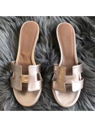 Fake Hermes Oasis Sandals In Gold Swift Leather HT00935