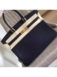 Fake Top Hermes Black Clemence Birkin 35cm Handmade Bag HT01133